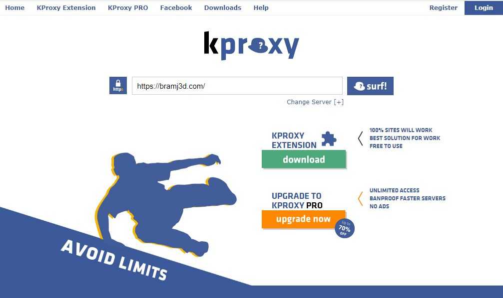 موقع بروكسي kproxy